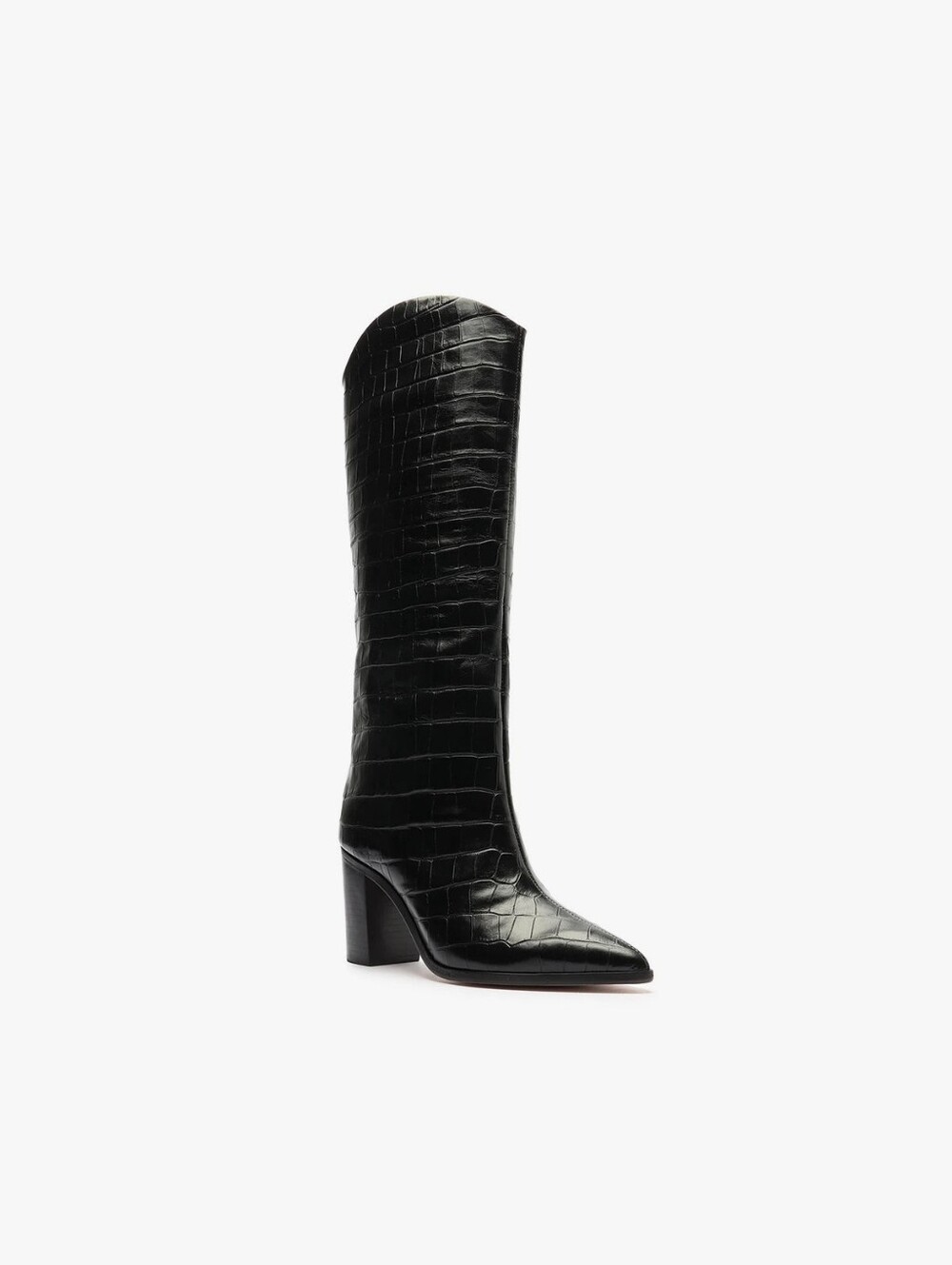 Schutz's Analeah Croc-embossed - Women's Stylish Block Heel
